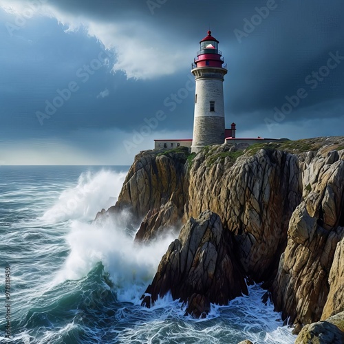 lighthouse on a cliff