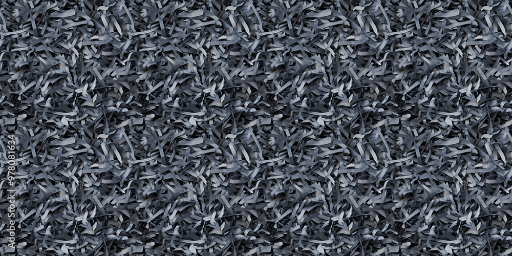 shredded paper filler in dark gray color with thin, delicate strips, shredded paper filler texture background shredded paper filler in dark gray color with thin, delicate strips, shredded paper filler texture background