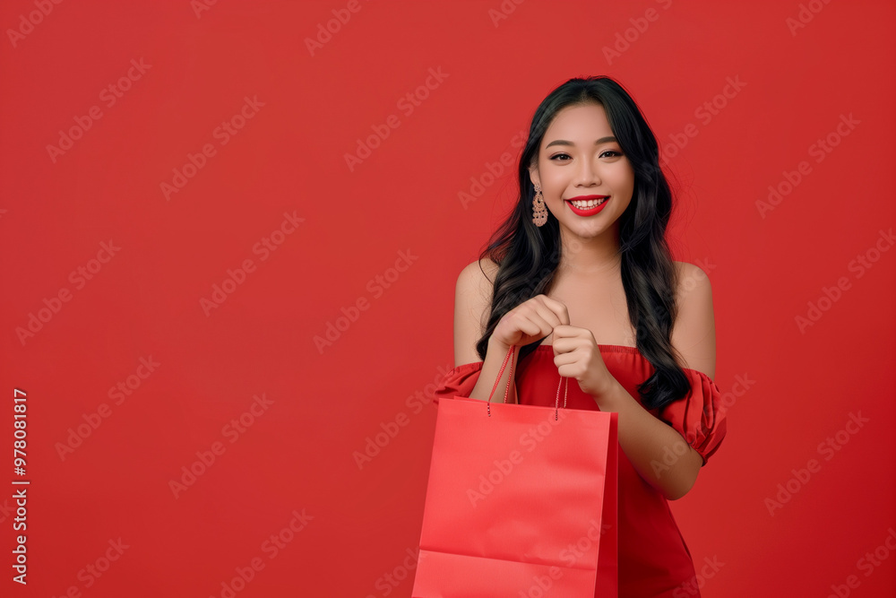Fashionable Woman Shopping on Black Friday With Elegant Paper Bag Celebrating Stylish Fashion Deals and Discounts Fashionable Woman Shopping on Black Friday With Elegant Paper Bag Celebrating Stylish Fashion Deals and Discounts