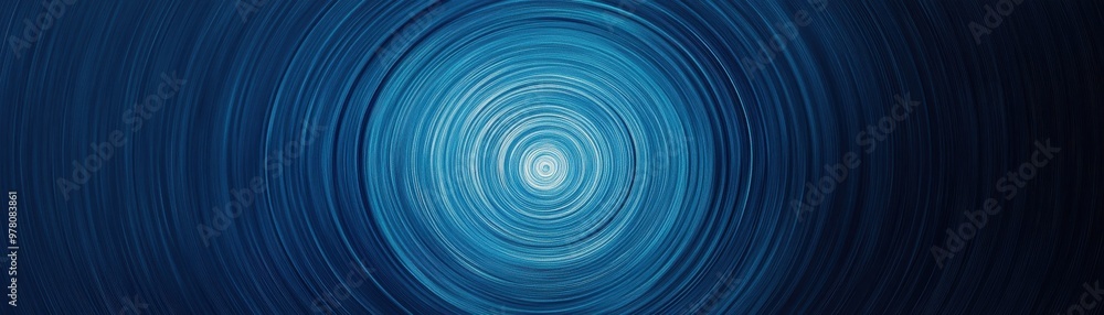 Abstract Blue Swirling Pattern with a Bright Center Abstract Blue Swirling Pattern with a Bright Center