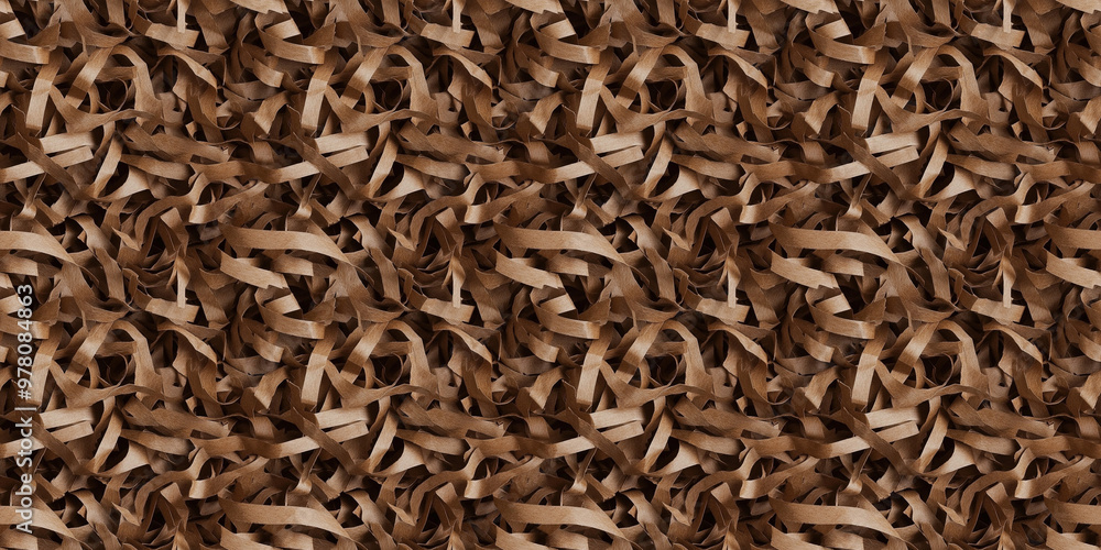 shredded paper filler in dusty cocoa color with thin, delicate strips, shredded paper filler texture background shredded paper filler in dusty cocoa color with thin, delicate strips, shredded paper filler texture background