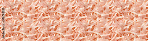 shredded paper filler inamber color with thin, delicate strips, shredded paper filler texture background photo