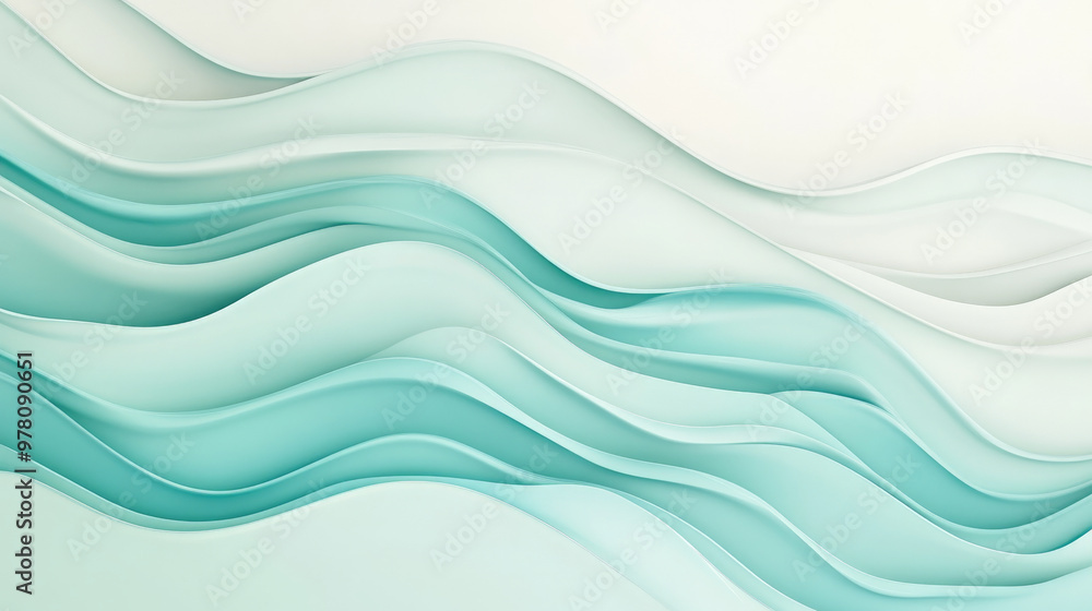 A pastel gradient of light blue and mint green, with smooth liquid waves for a calming, refreshing design. A pastel gradient of light blue and mint green, with smooth liquid waves for a calming, refreshing design.