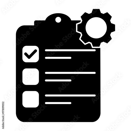 Clipboard Project Plan Icon, Simple Icon Vector Design, best used for presentation, application, web and banner