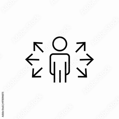 employee multi task icon sign vector