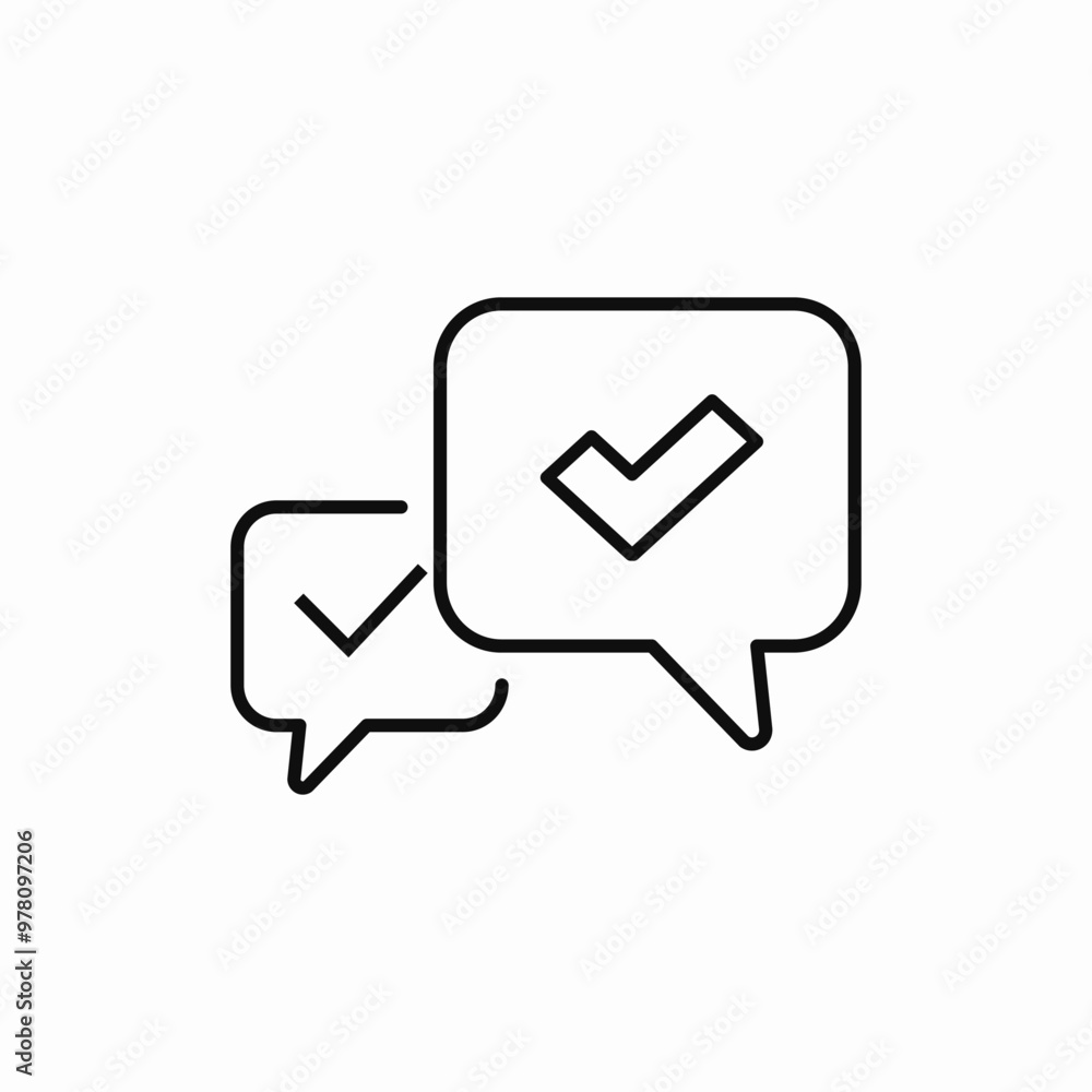 speech bubble check mark icon sign vector speech bubble check mark icon sign vector