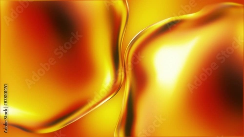 Abstract Liquid Glass Background Honey Amber 4k 60fps