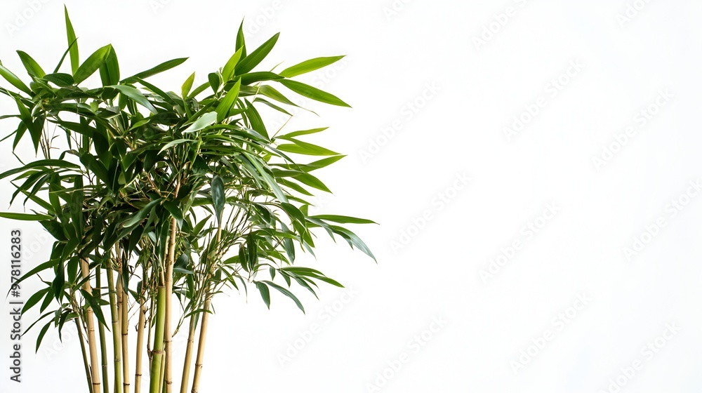 Fototapeta premium Vibrant Bamboo Foliage in Lush Natural Setting