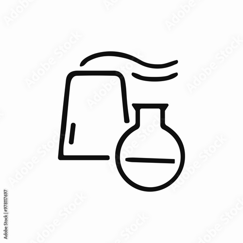 chemistry factory flask icon sign vector