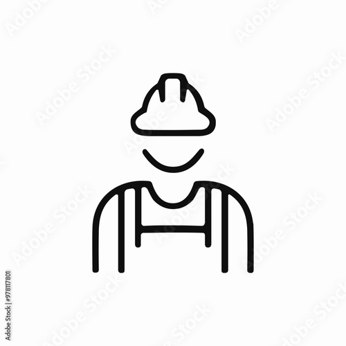 construction worker icon sign vector