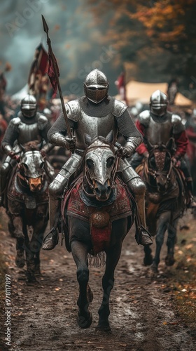 Medieval jousting tournament at a Renaissance fair