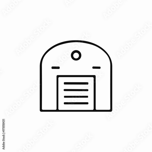 storage stock garage icon sign vector