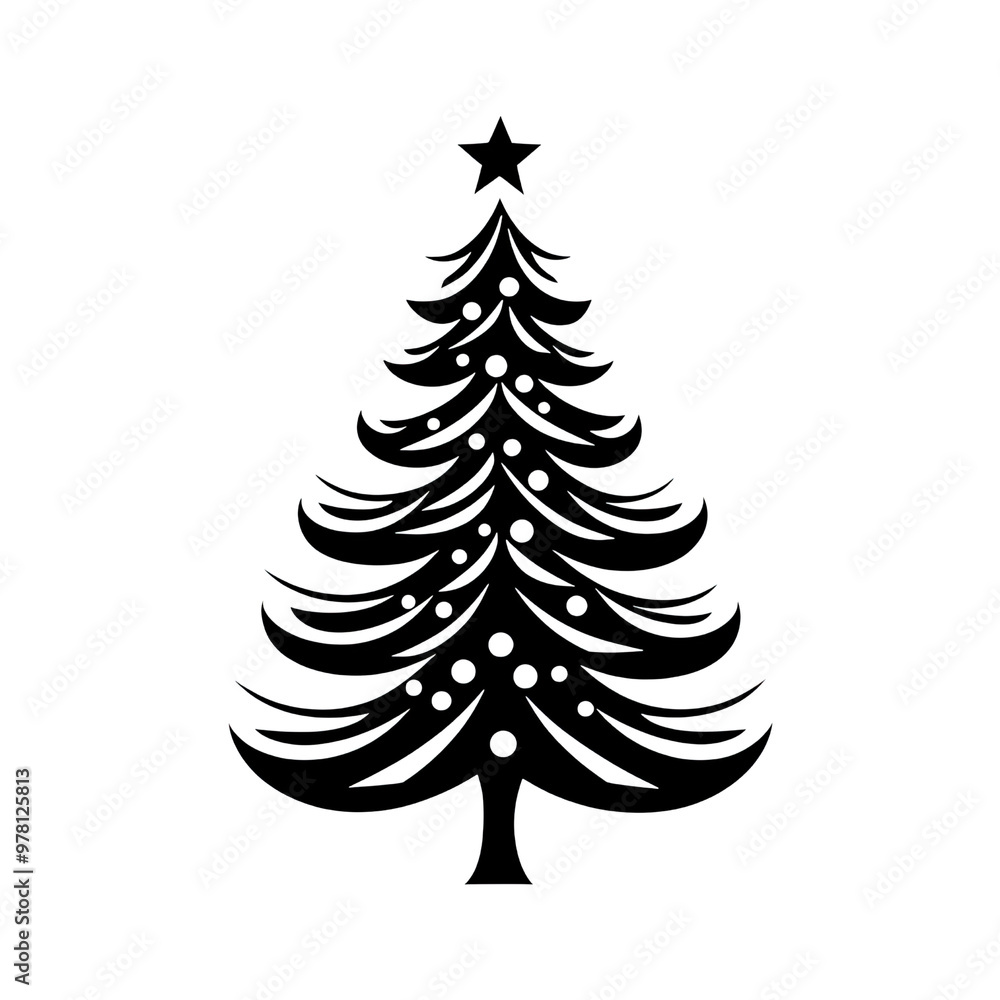 Obraz premium Christmas Tree And Decoration isolated on Transparency Background, Generative AI