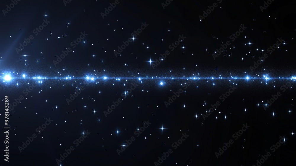 Glowing star line with radiant light effect on a black background, creating a dynamic and luminous visual effect. Glowing star line with radiant light effect on a black background, creating a dynamic and luminous visual effect.