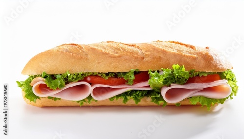 submarine sandwich on a white background