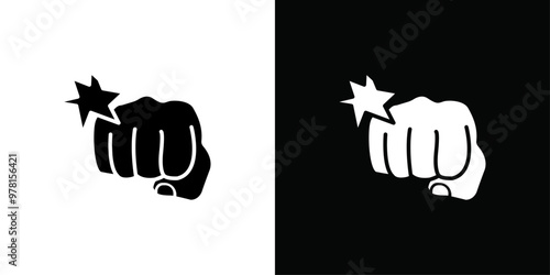 Domestic violence icon Vector flat thin line illustration