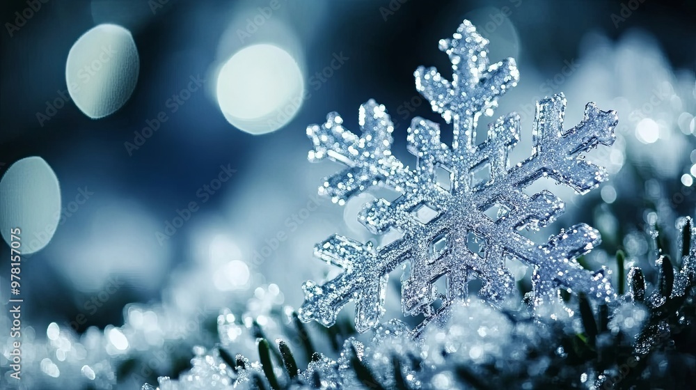 Enchanting Winter Wonderland Scene Featuring Snowflake Patterns and Icy Blue Background, Capturing the Essence of a Frosty and Festive Atmosphere
Enchanting Winter Wonderland Scene Featuring Snowflake Patterns and Icy Blue Background, Capturing the Essence of a Frosty and Festive Atmosphere