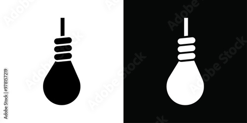 gallows icon Vector flat thin line illustration