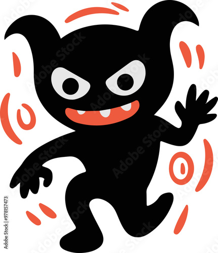Vector Illustration of a Mischievous Character