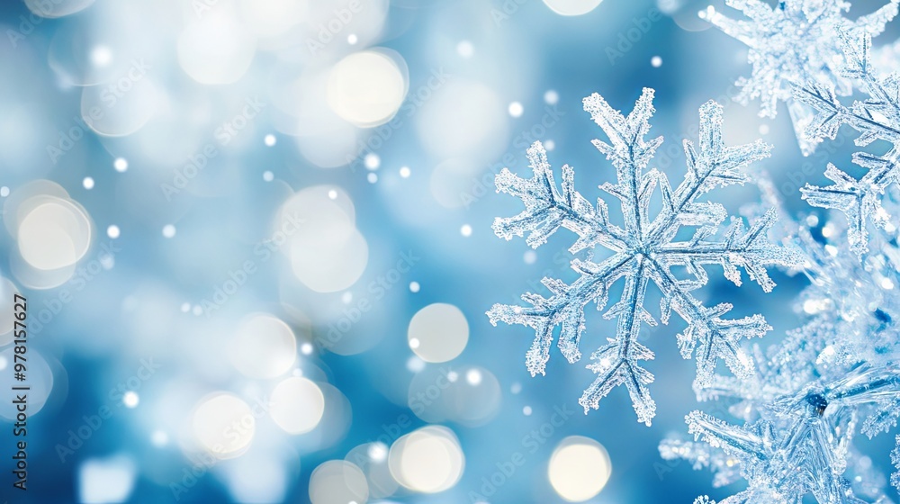 Enchanting Winter Wonderland Scene Featuring Snowflake Patterns and Icy Blue Background, Capturing the Essence of a Frosty and Festive Atmosphere
Enchanting Winter Wonderland Scene Featuring Snowflake Patterns and Icy Blue Background, Capturing the Essence of a Frosty and Festive Atmosphere