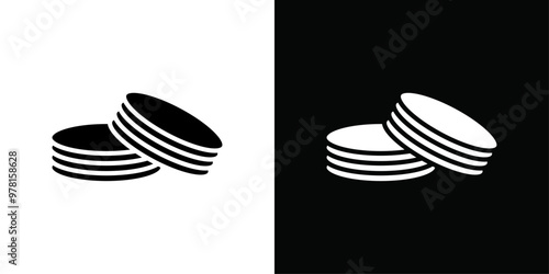 macarons icon Vector flat thin line illustration