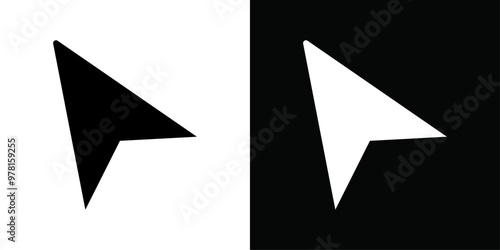Navigator arrow icon Vector flat thin line illustration