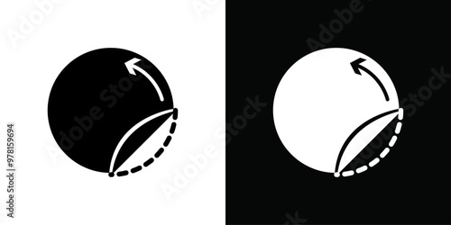 peel off sticker icon Vector flat thin line illustration