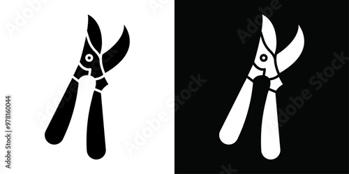 pruner icon Vector flat thin line illustration
