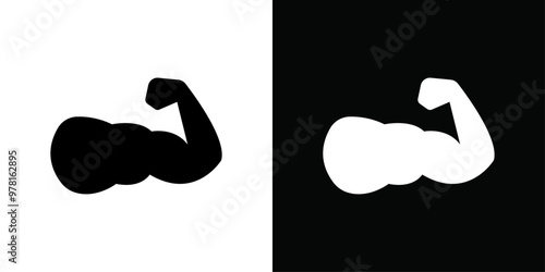 Biceps icon Vector flat thin line illustration