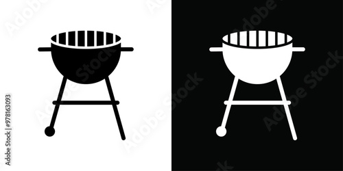 brazier icon Vector flat thin line illustration
