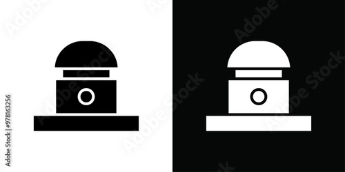 Buzzer icon Vector flat thin line illustration