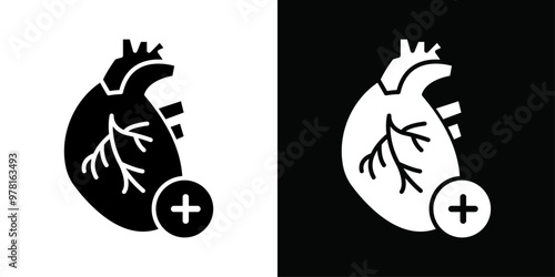 Cardiology icon Vector flat thin line illustration