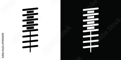 damper icon Vector flat thin line illustration