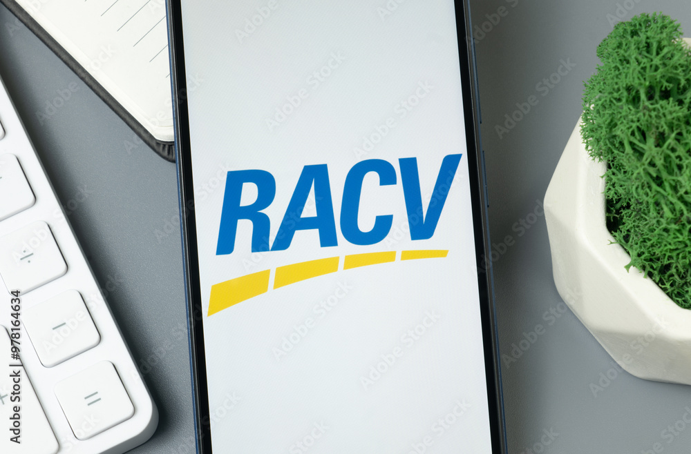 New York, USA - 30 August 2024: RACV Logo on Phone Screen, Company Icon ...
