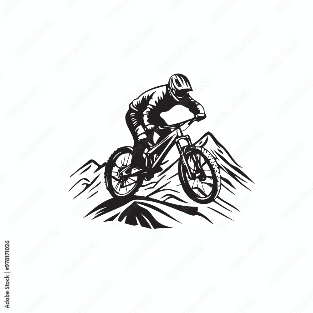 Naklejka premium mountain bike vector
