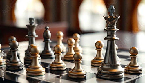 Chess, success and strategy metaphor.