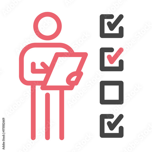 job icon line outline vector sign symbol graphic illustration