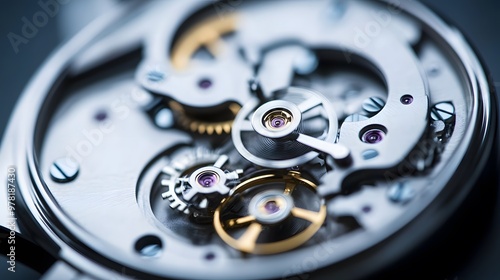 Wallpaper Mural Intricate dismantled mechanical watch with detailed gears and springs on dark background, symbolizing precision and complexity in teardown analysis Torontodigital.ca