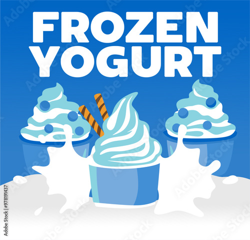 delicious and cold frozen yogurt