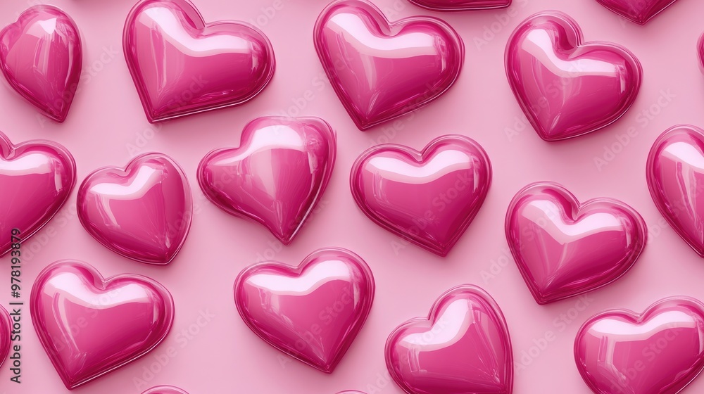 Seamless pink heart pattern for Valentine s Day Seamless pink heart pattern for Valentine s Day