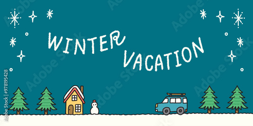 冬　夜　街並み　背景　イラスト　素材