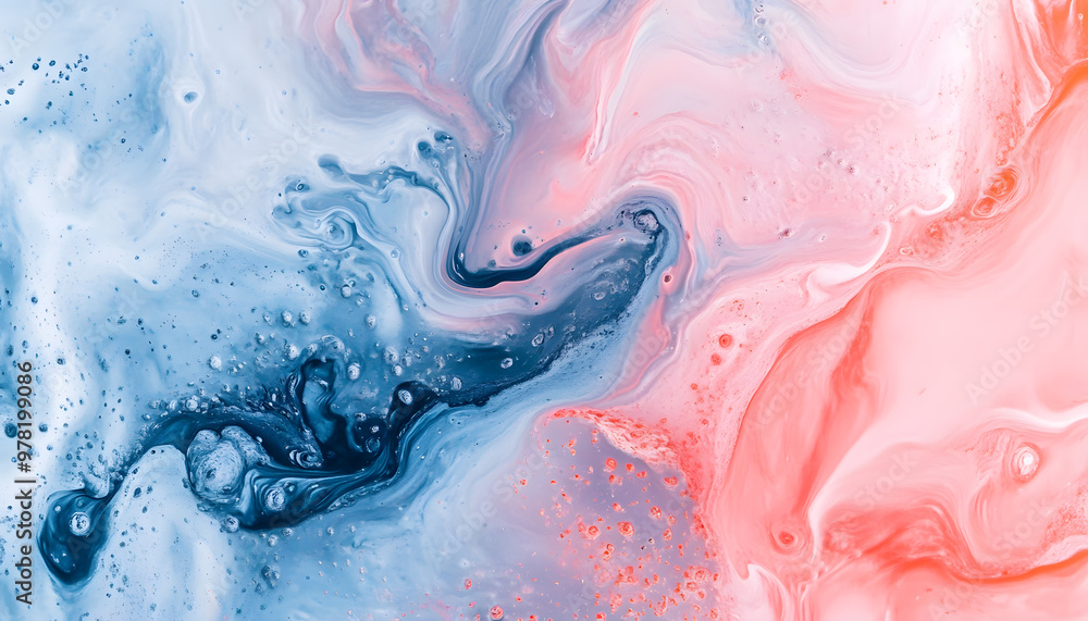Obraz premium Abstract Art: A splash of bold and pastel colors in abstract forms, creating a visually dynamic and artistic aesthetic