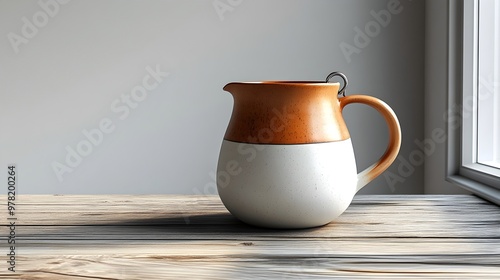 Wallpaper Mural Modern Milk Jug with Thermometer Clip on White Background Torontodigital.ca