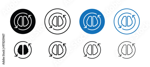 Inspiring change icon,  Brain, inspiring change  Vector Icon set, editable and reusable inspirational change icons