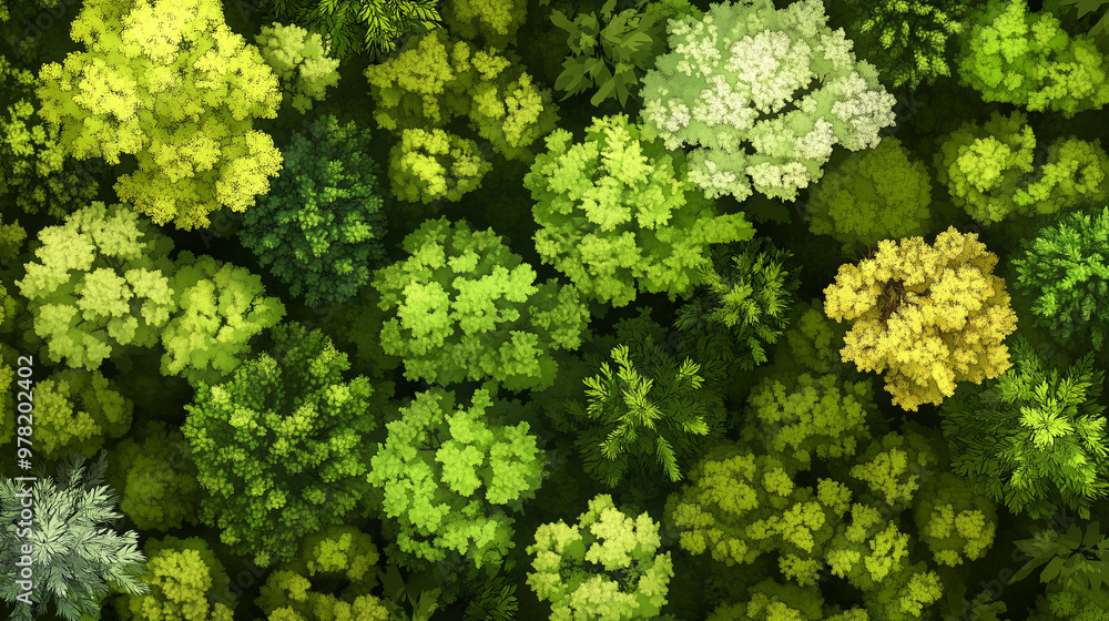 forest vector topview forest vector topview