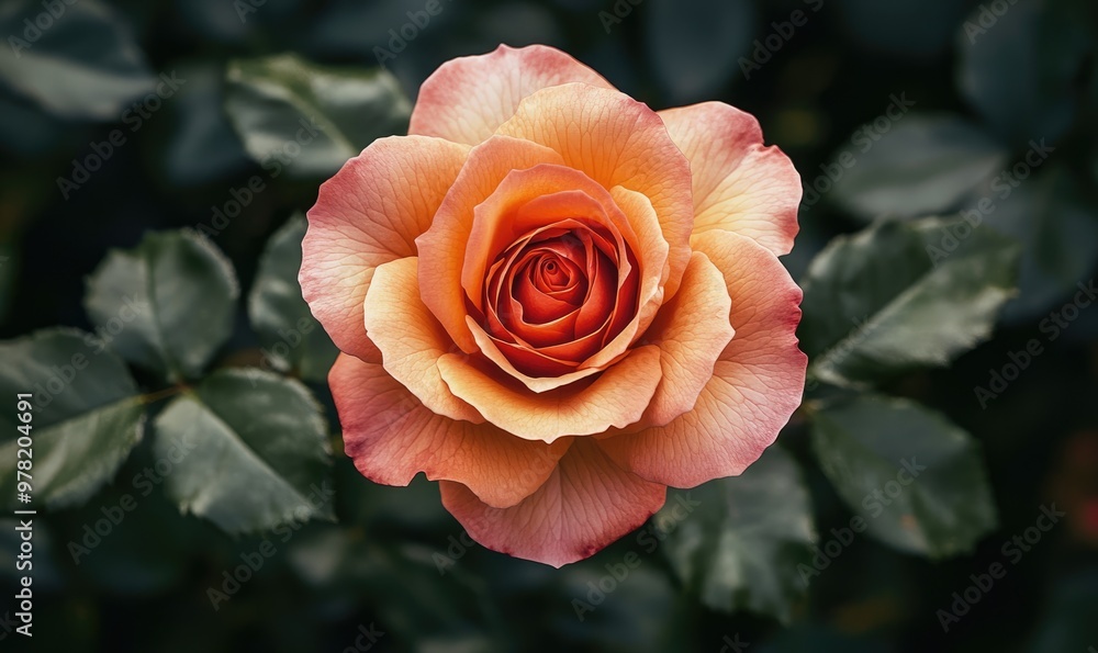 Close up view of a stunning rose bloom in a garden showcasing the intricate details of its petals Close up view of a stunning rose bloom in a garden showcasing the intricate details of its petals