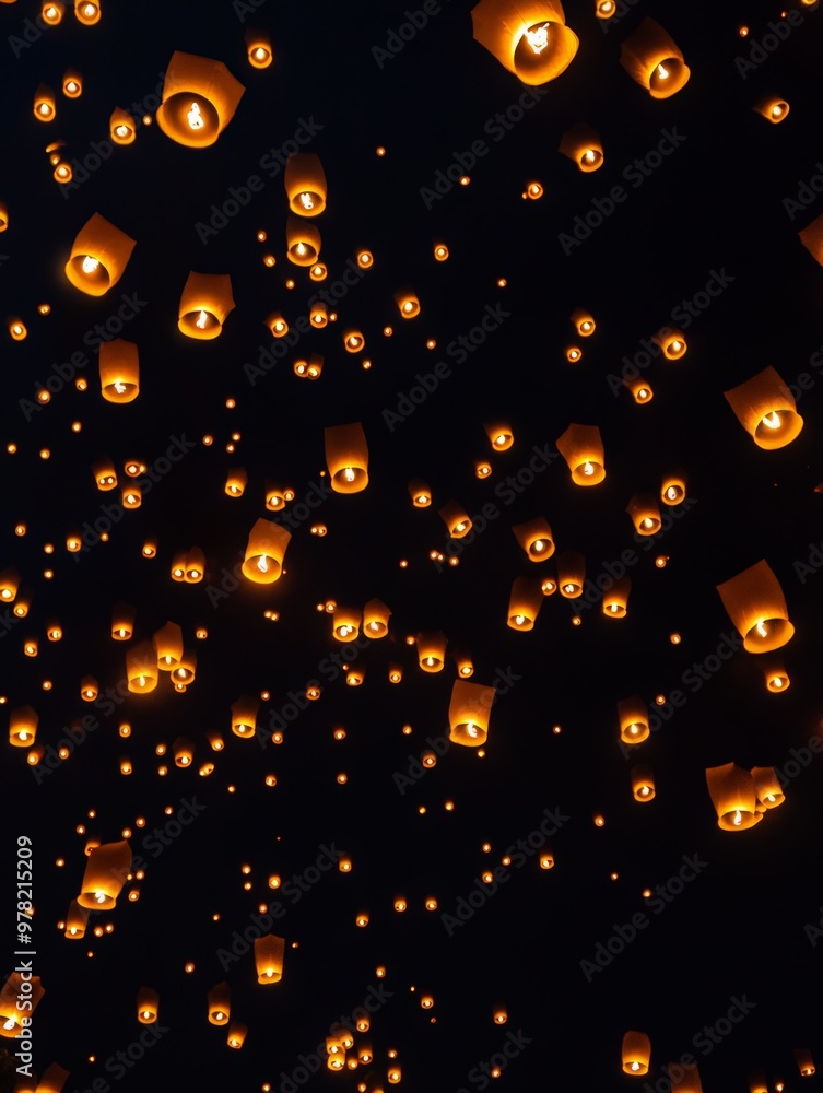 Obraz premium Sky Lanterns Festival.