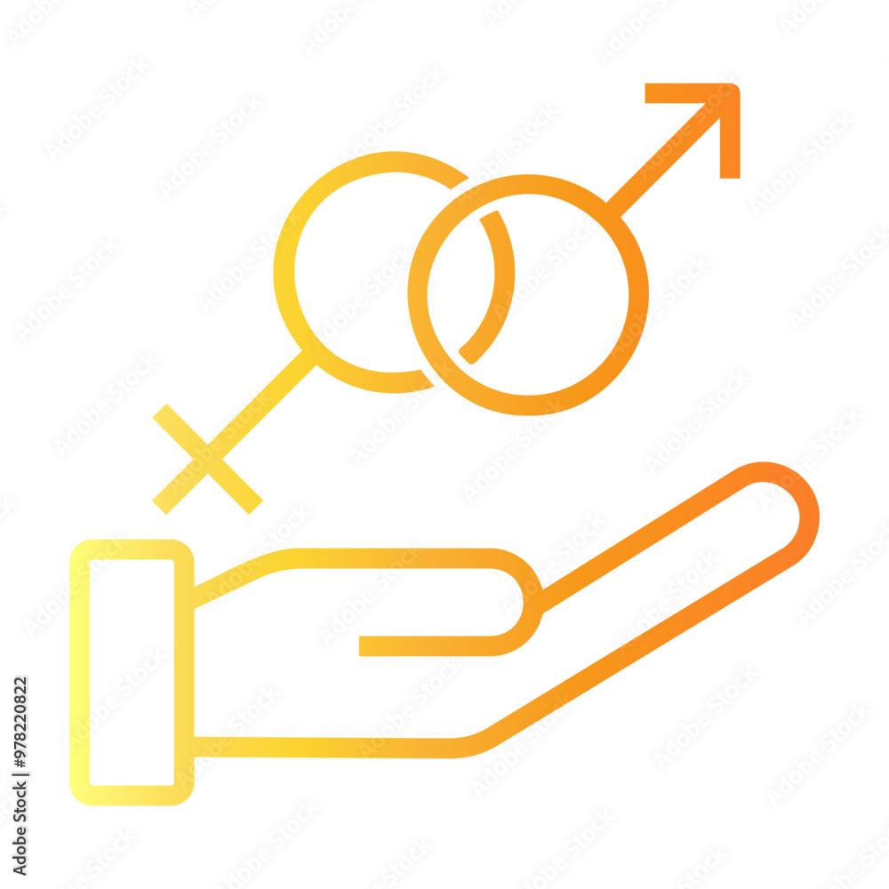 gender equality Line Gradient Icon gender equality Line Gradient Icon