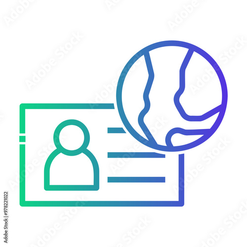 citizenship Line Gradient Icon