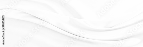 White gray satin texture that is white silver fabric silk panorama background with beautiful soft blur pattern natural.